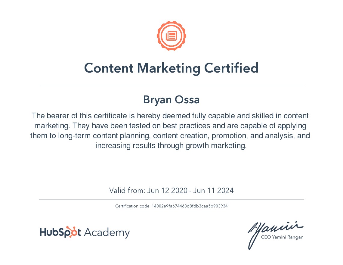 Hubspot Content Marketing