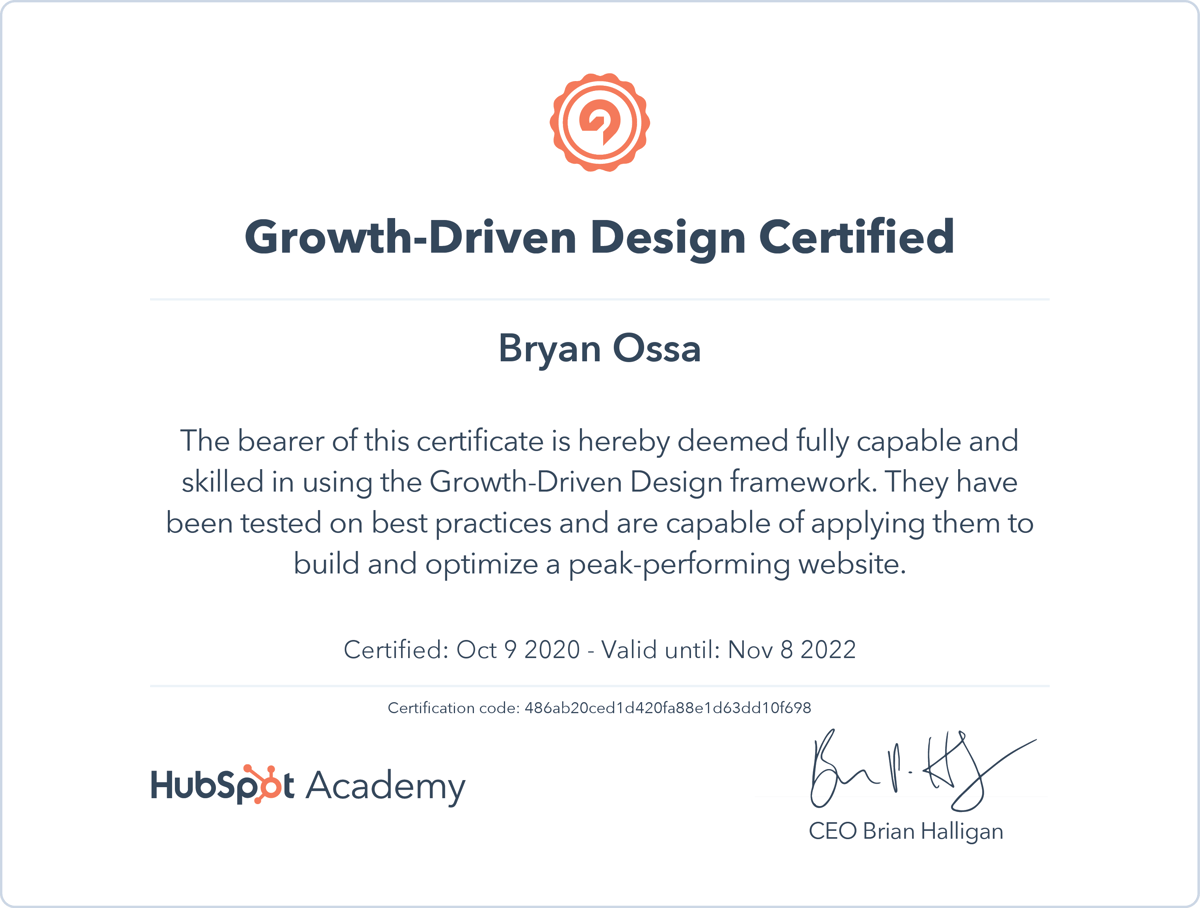 Hubspot Growth Driven Design