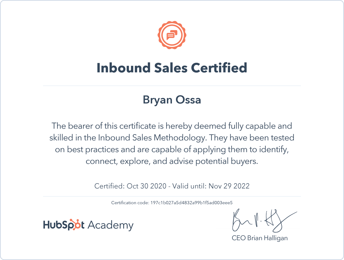 Hubspot Inbound Sales