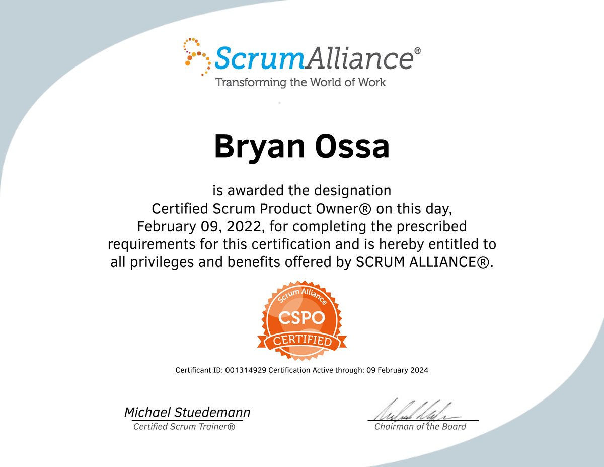 Scrum Master CSPO   Scrum Alliance   Scrum Alliance